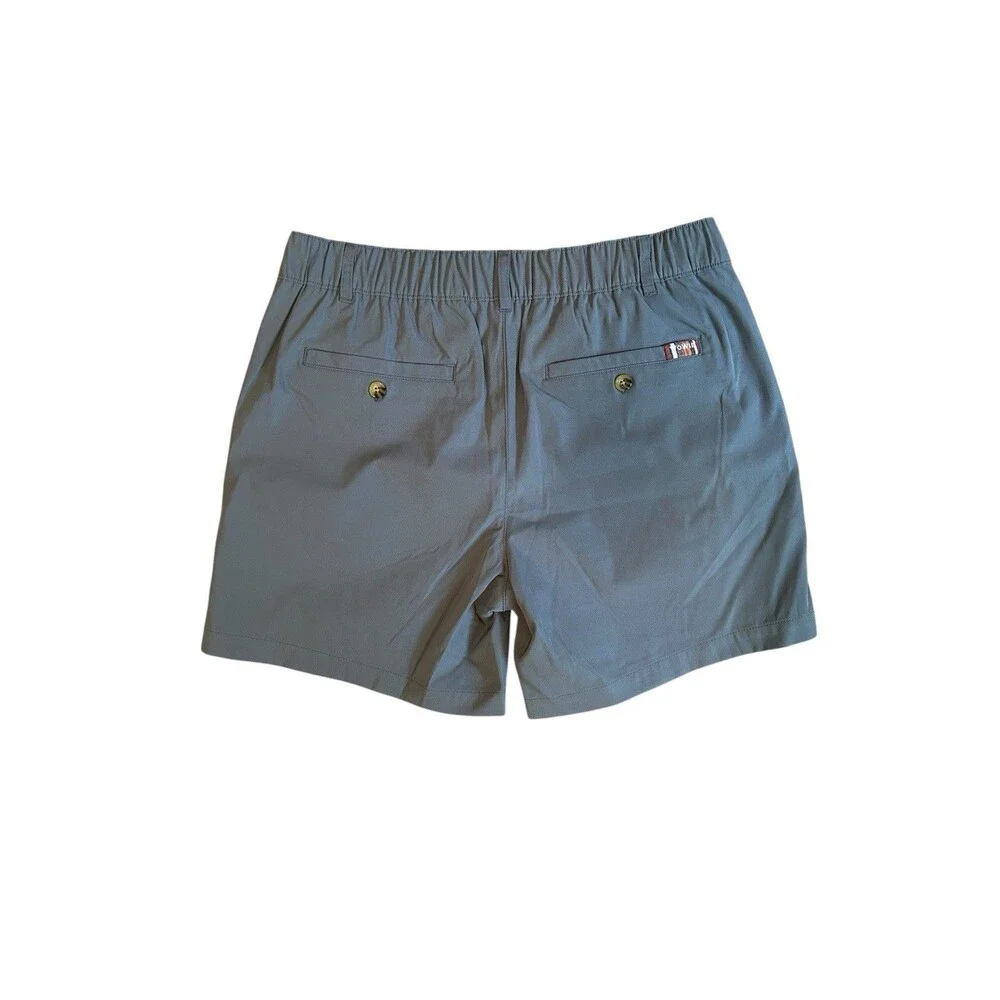 Wowie Shorts Mens L Pockets Elastic Stretch Waist Colorful Details Blue Summer